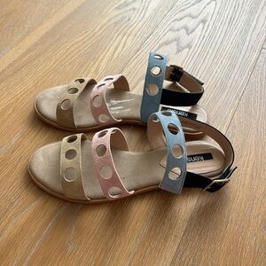 Kensie Marigold flat sandal pastel multi strap